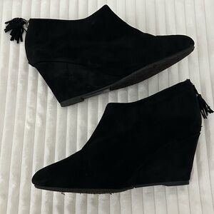 🎒 Dirty Laundry Black Wedge Ankle Boots